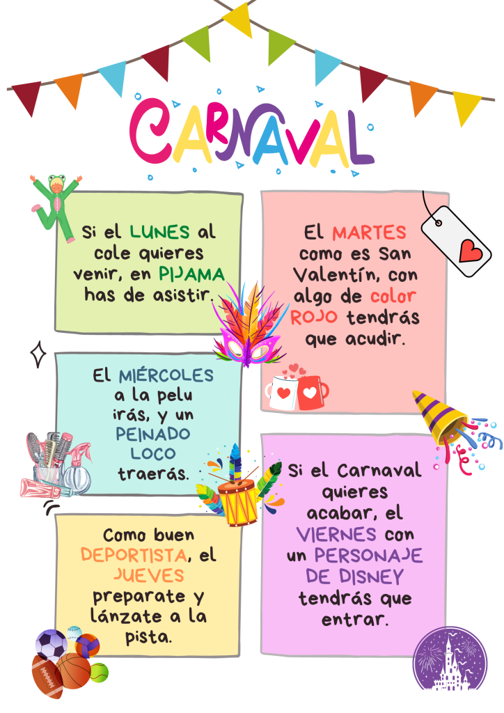 CONSIGNAS CARNAVAL – CEIP INFANTA ELENA